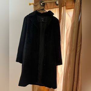 Woman fluffy textured coat